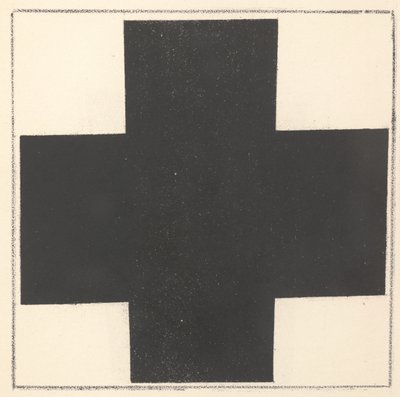 Černý kříž z knihy "Suprematismus: 34 kreseb" od Kazimir Severinovich Malevich