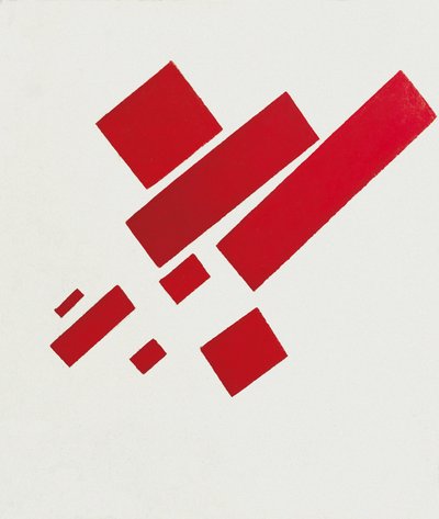 Osm červených obdélníků. Obraz Kazimira Severinoviče Maleviče (Malevich, Malevic) (1878-1935) od Kazimir Severinovich Malevich