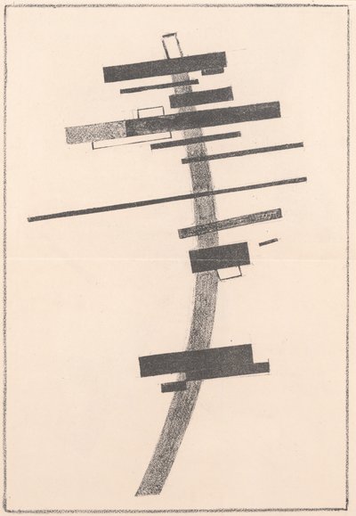 Pocit pohybu a překážky z knihy "Suprematismus: 34 kreseb" od Kazimir Severinovich Malevich