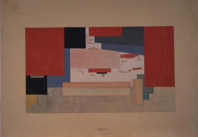 Suprematismus. Náčrt pro divadelní oponu od Kazimir Severinovich Malevich