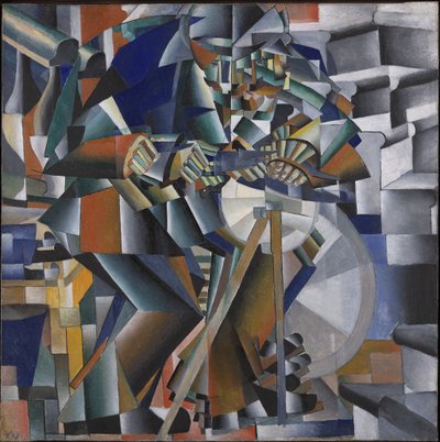 Bruska na nože aneb Princip třpytu, 1912-3 od Kazimir Severinovich Malevich