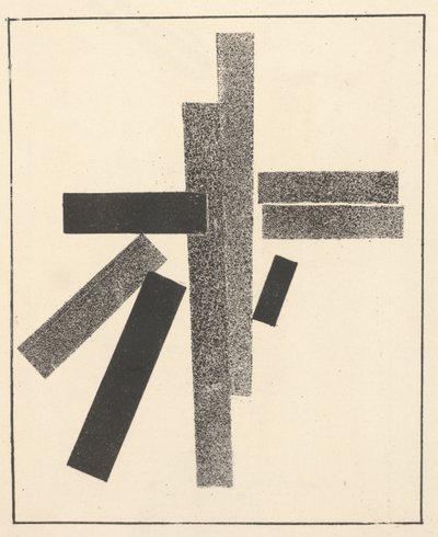 Tři černé a pět šedých prvků z knihy "Suprematismus: 34 kreseb" od Kazimir Severinovich Malevich