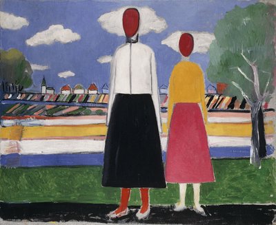 Dvě postavy v krajině, c.1931-32 od Kazimir Severinovich Malevich