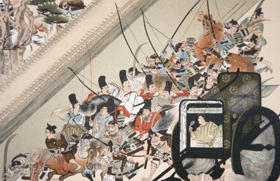 Únos klášterního císaře Go Shirakawa Fujiwara Nobuyori v roce 1159, kolem roku 1200 od Keion Keion