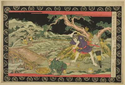 Páté dějství (Godanme), ze série "Pokladnice loajálních zadržovatelů (Kanadehon Chushingura)" od Keisai Eisen
