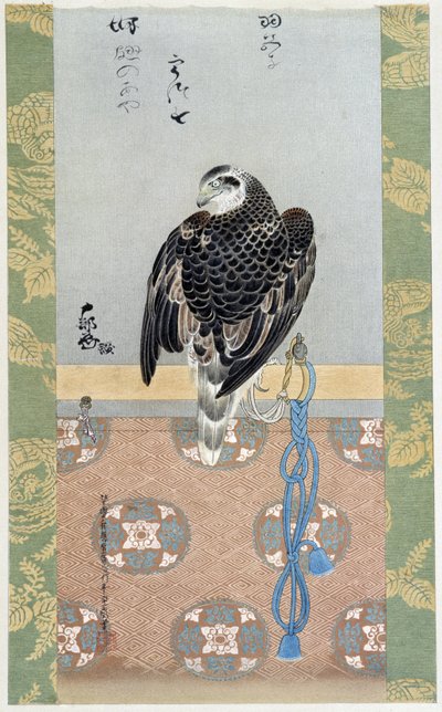 Falcon - malba na hedvábí od Itaya Keishiu od Keishu Hiromasa Itaya