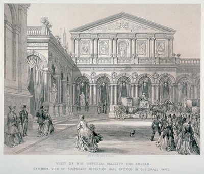 Návštěva Abd-ul-Azíze, tureckého sultána, v Guildhall, City of London, 1867. od Kell Brothers