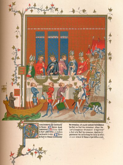 Mezihra během jídla, 14. století, 1849. od Kellerhoven