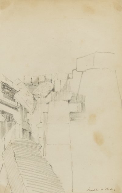 Chrám v Thébách, Egypt od Kellogg, Miner Kilbourne