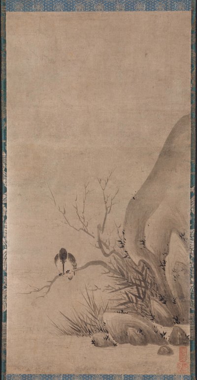 Ledňáček říční posazený nad potokem koncem 15. století. od Kenkō Shōkei