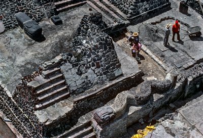 Tenochtitlan, Templo Mayor, Aztékové, Kalendář, Mexiko, Archeologie, Mexico City, institut..., 2010 (foto) od Kenneth Garrett