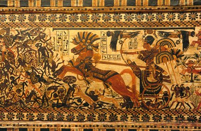 Nástěnná malba v hrobce krále Tutanchamona; král Tutanchamon; Egypt; Nová říše; Tuta..., 2003 (foto) od Kenneth Garrett