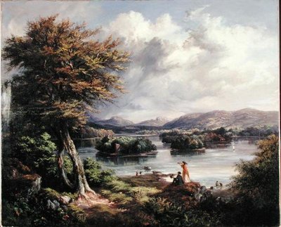 Jezero Menteith (olej na plátně) od Kenneth Macleay