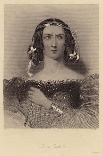 Shakespeare: Macbeth, Lady Macbeth, 2. dějství, 2. scéna (rytina) od Kenny Meadows