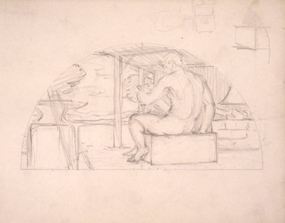 (Rotunda Kapitolu státu Iowa) (Výrobky, studie pro panel) od Kenyon Cox