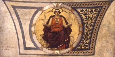 Studie pro Mosaic, Wisconsin State Capital, Justice, ca. 1913. od Kenyon Cox