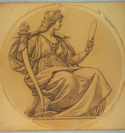 Studujte na "Obezřetnost," Lunette v Hudson County Courthouse, Jersey City, NJ od Kenyon Cox