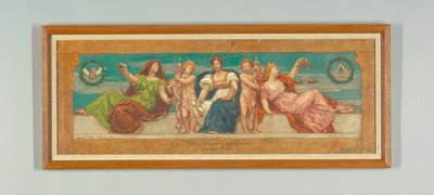Common Law, studie pro levý panel „The Reign of Law“, Frieze pro odvolací soud, New York od Kenyon Cox
