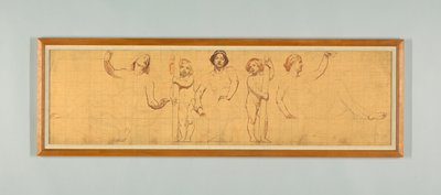 Common Law, studie pro levý panel „The Reign of Law“, Frieze pro odvolací soud, New York od Kenyon Cox
