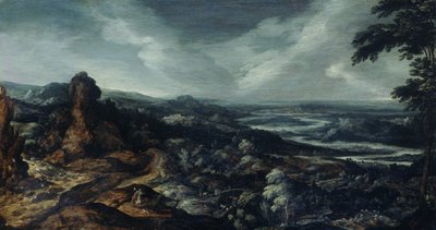 Panoramatická krajina s Tobiášem a andělem od Kerstiaen de Keuninck (attributed to)
