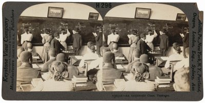"Třída aritmetiky, Tuskegee, Alabama",c. 1900 (foto) od Keystone View Company