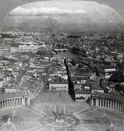 Řím, věčné město, z balkonu St. Peters Itálie, 1904. od Keystone View Company