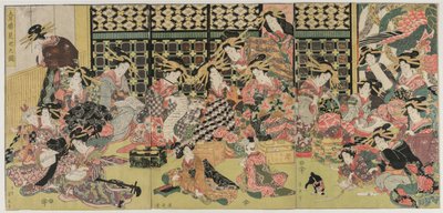 Obrázek z prohlížení v Pleasure Quarters, 1810. od Kikugawa Eizan