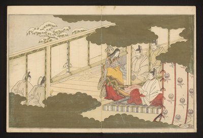 Soudní scéna zasazená do sněhu od Kitagawa Utamaro