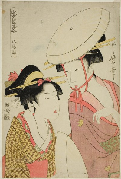 Akt VIII (Hachidanme), ze série "Pokladnice loajálních zadržovatelů (Chushingura)" od Kitagawa Utamaro