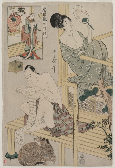 7. jednání ze série „Sklad věrných služebníků“ od Kitagawa Utamaro