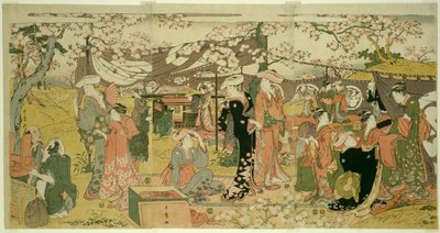 Check ry B quest s hrubou verzí (Oka no Utage) od Kitagawa Utamaro