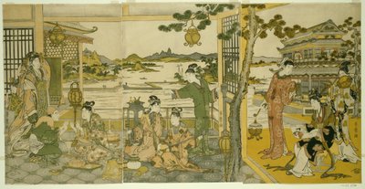 Čínské krásky na banketu od Kitagawa Utamaro