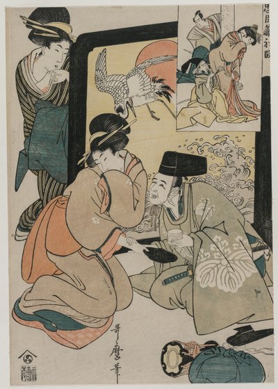 Chushingura: Act I of The Storehouse of Loyalty, pozdní 1790. od Kitagawa Utamaro