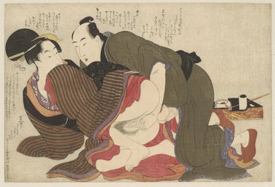 Ženatý muž a vdova Negai no itoguchi (název série) od Kitagawa Utamaro
