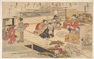 Dívky hrající hru s mušlemi od Kitagawa Utamaro