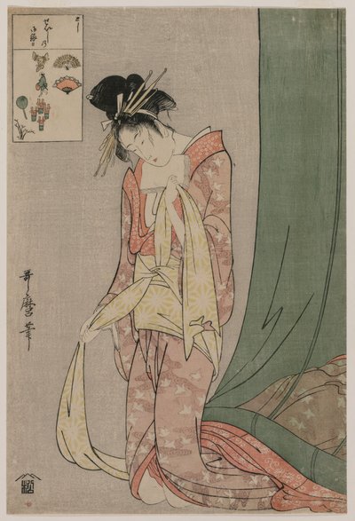 Hanaōgi z Ōgiya ze série Obrázkové hádanky od Kitagawa Utamaro