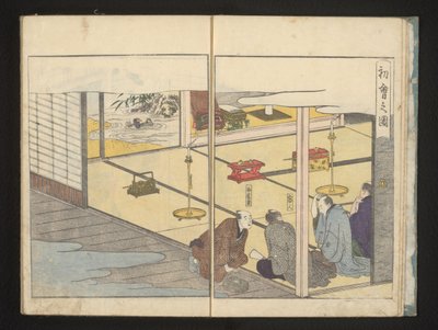 Muži sedí v místnosti od Kitagawa Utamaro