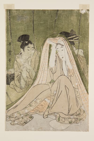 Moskytiéra (barevný dřevěný potisk) od Kitagawa Utamaro