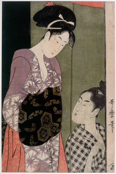 Síť proti komárům, asi 1797 od Kitagawa Utamaro