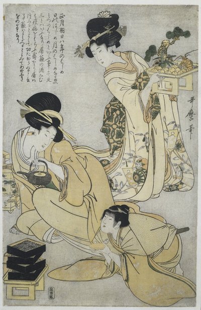 Nový rok Pět festivalů roku (název série) od Kitagawa Utamaro