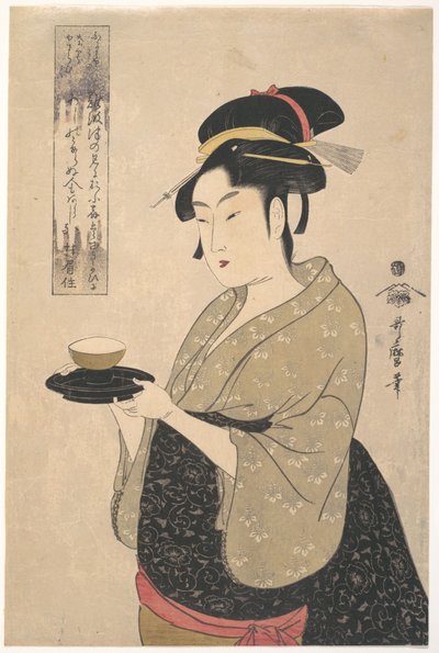 Okita z čajovny Naniwa-ya od Kitagawa Utamaro