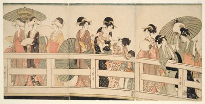 On a p Plan d Beneath Rokoku B Ridage (na vrcholu Rokoku Bridge) od Kitagawa Utamaro