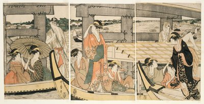 On a p Plan d Beneath Rokoku B Ridage (na vrcholu Rokoku Bridge) od Kitagawa Utamaro