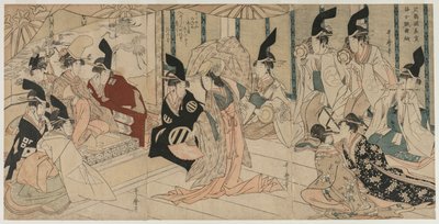 Scéna Adaptace ze hry The Treasury of Loyal Retainers (Chushingura) od Kitagawa Utamaro