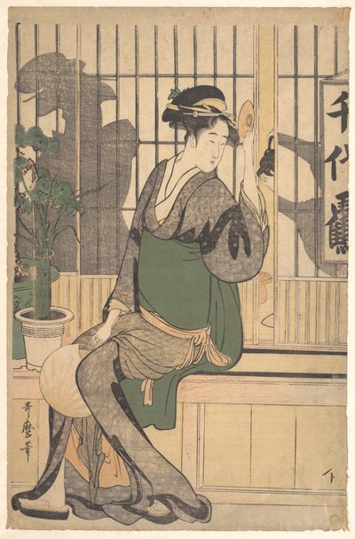 Stíny na šódži od Kitagawa Utamaro
