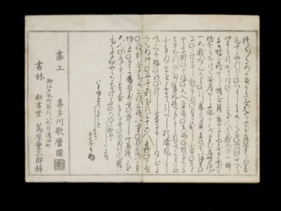 Shiohi no tsuto (Dárky z odlivu), známé jako Shell Book, 1789 (barevný dřevořez) od Kitagawa Utamaro