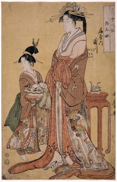 Takigawa of the Ogiya Eight, ze série Nesmrtelní v umění lásky par Utamaro, Kitagawa (1753-1806) od Kitagawa Utamaro