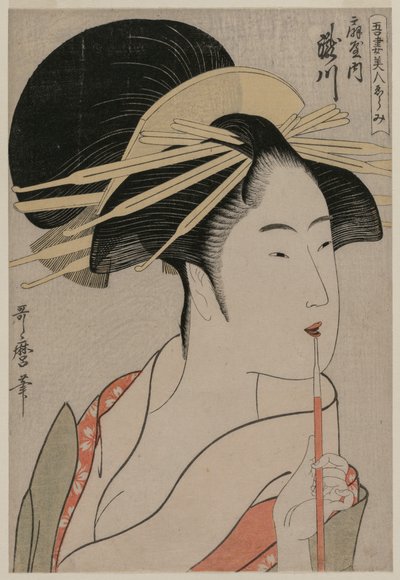 Takigawa z Ógiya ze série Výběr východních krás od Kitagawa Utamaro