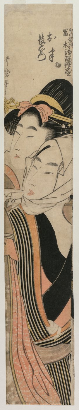 The Lovers Ohan and Choemon (ze série Joruri Ballads in the Tokiwazu a Tomimoto Styles) od Kitagawa Utamaro