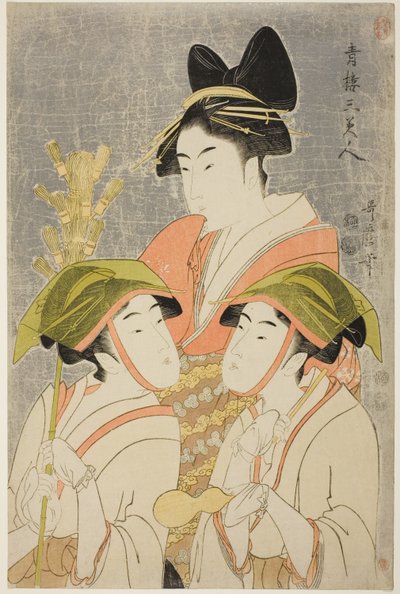 Tři krásky z Yoshiwara od Kitagawa Utamaro